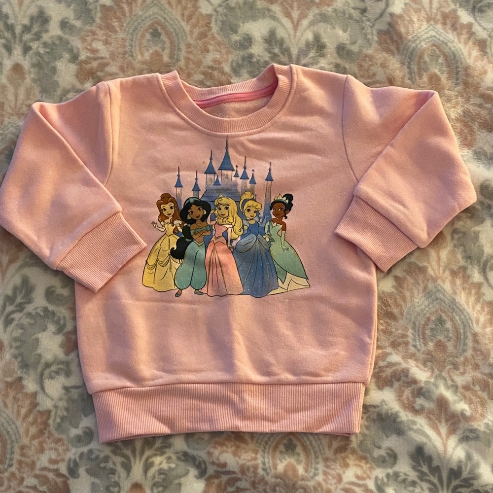 Disney Pink Princess Castle Kids Sweatshirt